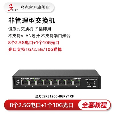 8个2.5G电口+1个10G光口 非管理型