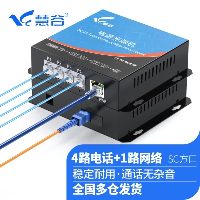 4路电话+1路网络光端机HG-814P1E【SC】