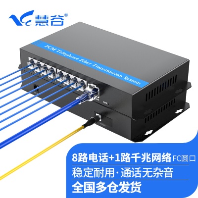 8路电话+1路千兆网络 FC接口