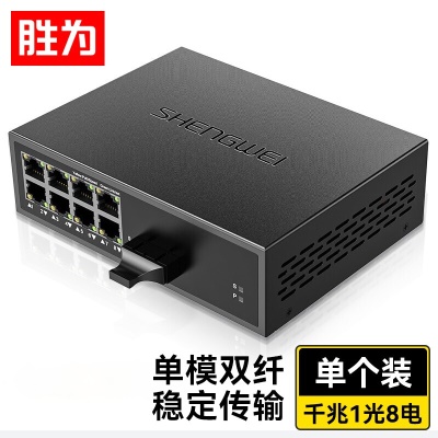 【千兆1光8电】双纤BGHJ108G单个