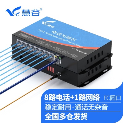 8路电话+1路网络光端机HG-818P1E【FC】