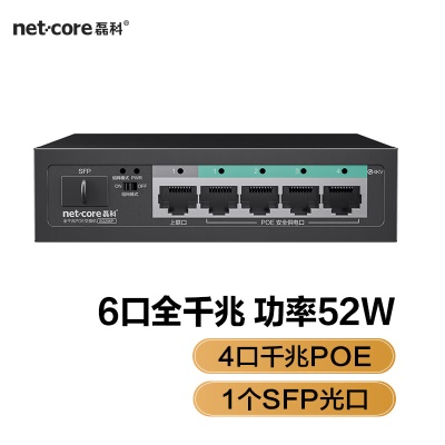 5口千兆POE|1光口|52W