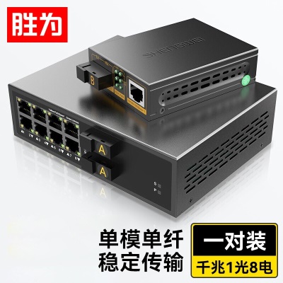 【千兆1光8电】单纤BGH108GX一对